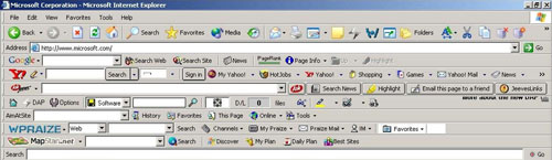 How to get rid of unwanted toolbars