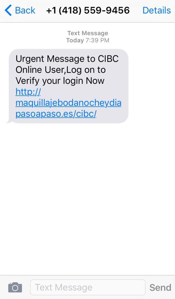 Text Message Phishing